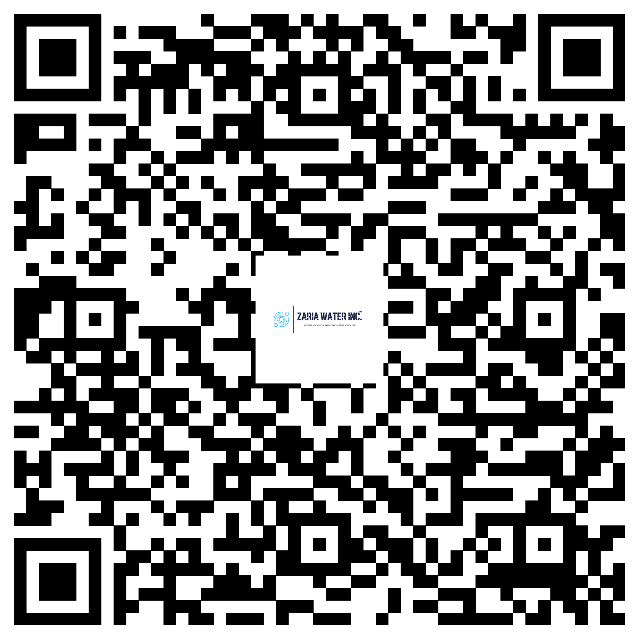 QR code with a small Zara Water Inc. logo near the bottom; scan to access the linked content.